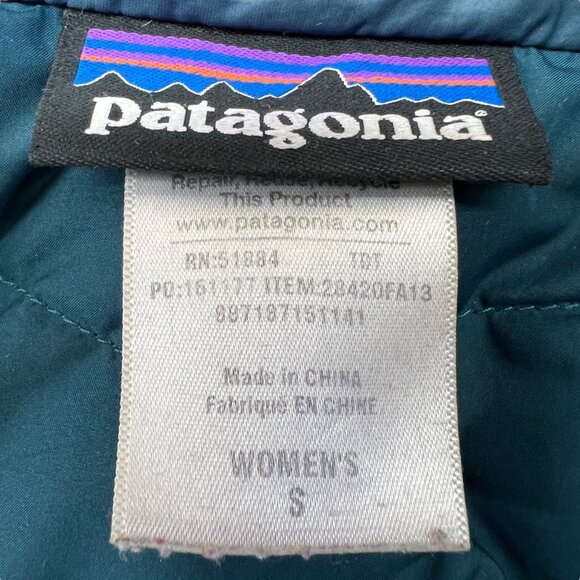 Patagonia Womens Prow Jacket Tidal Teal Goose Down Water Repellent Size Small - Picture 15 of 16